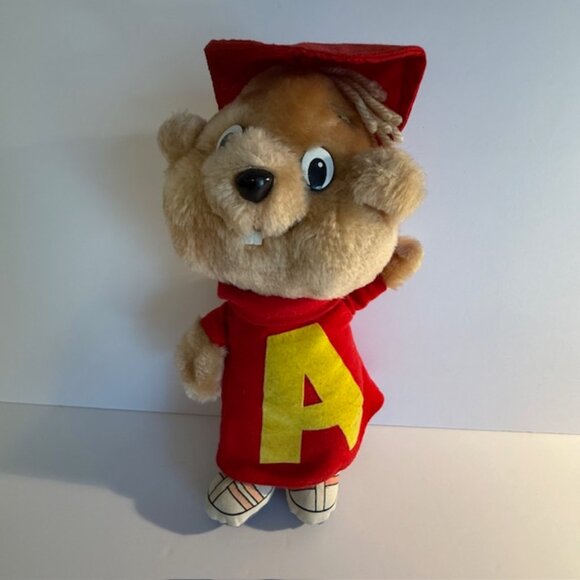 RARE The Chipmunks Alvin 11" Vintage 80s Ideal Dressable Stuffed Plush Toy 1983 - Picture 1 of 5